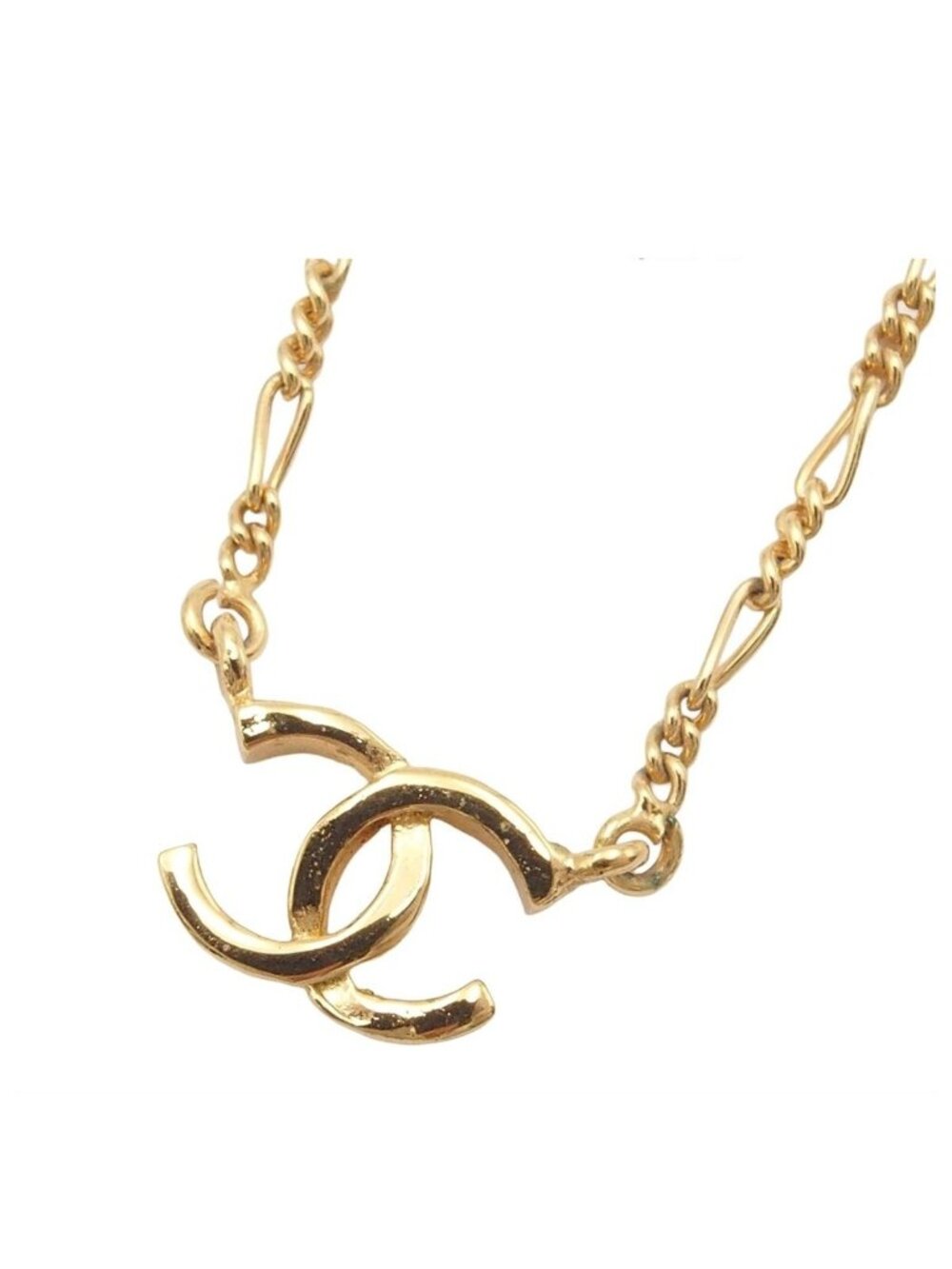 Chanel Necklace CC Logo Gold Metal